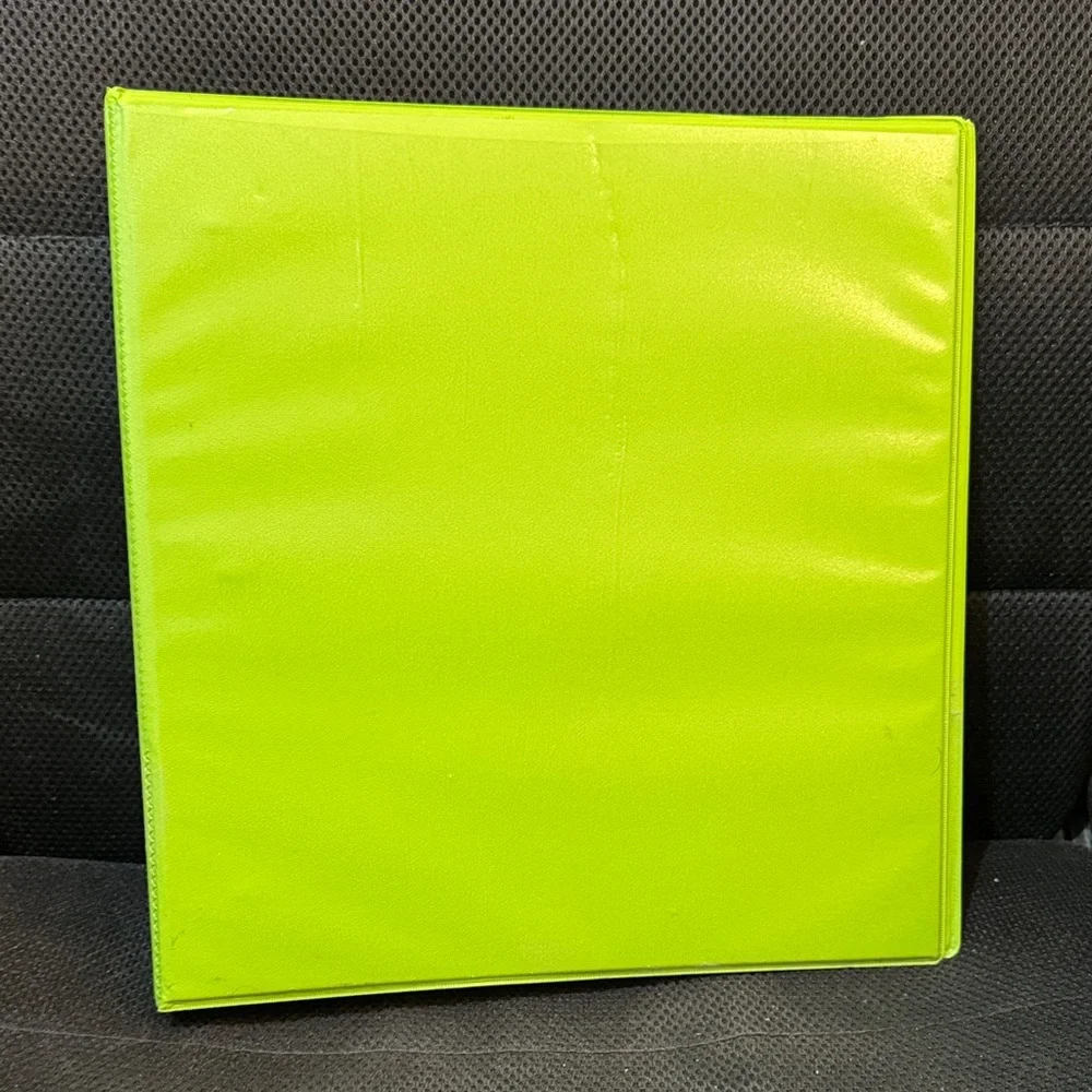 2in Vibrant Green Binder + pens
